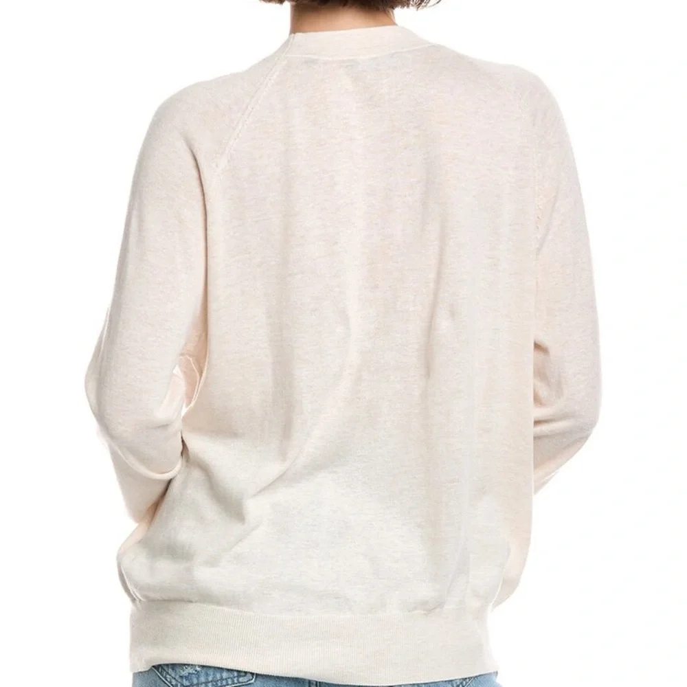 7‎ FOR ALL MANKIND CLASSIC V-NECK LINEN-BLEND CARDIGAN